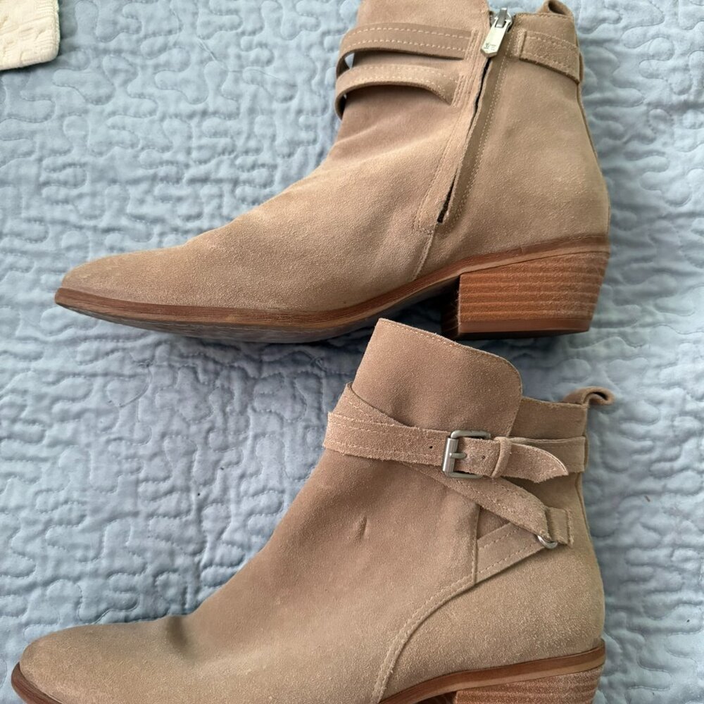 Sam Edelman Leather Ankle Boots Polina Safari Tan | Women's 9M